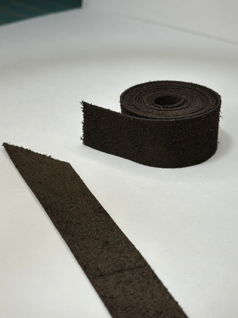 Suede leather grips for vintage hickory golf club restoration