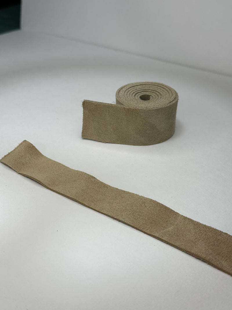 Suede leather grips for vintage hickory golf club restoration