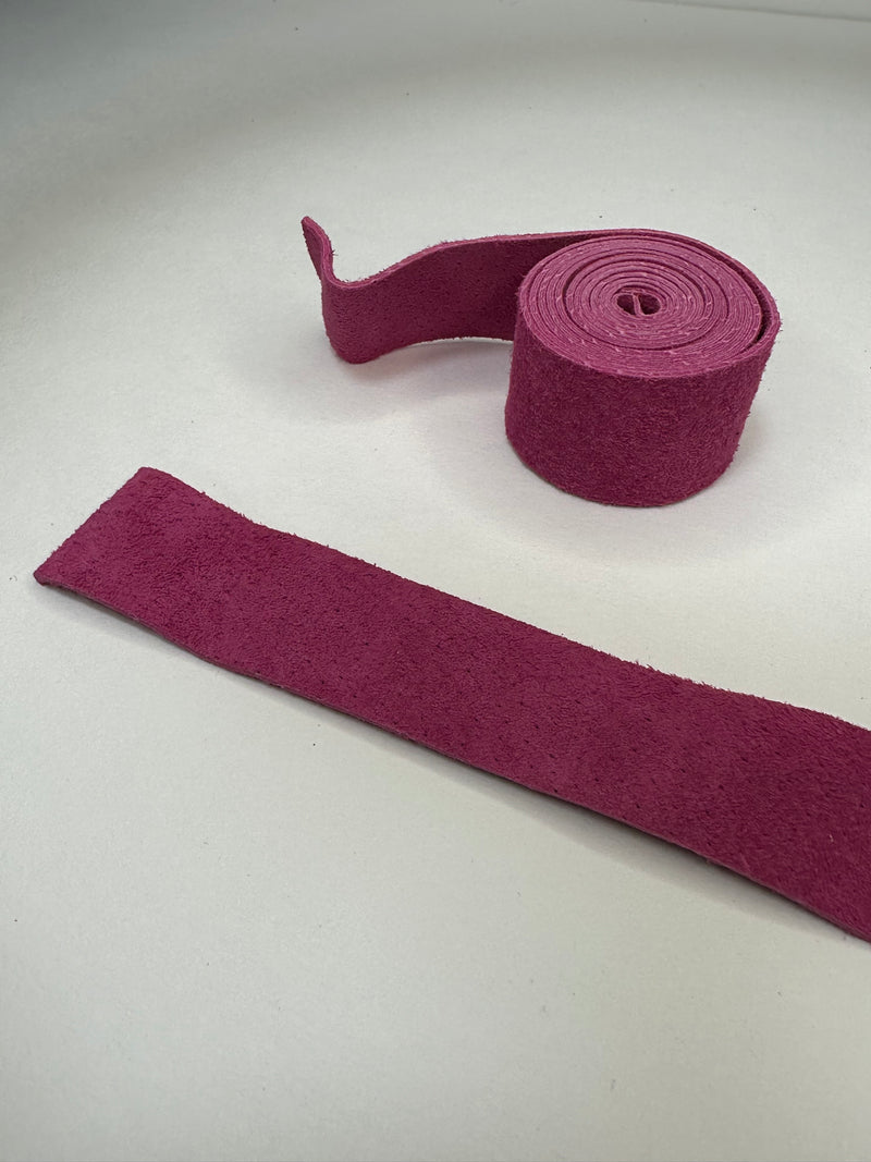 Suede leather grips for vintage hickory golf club restoration