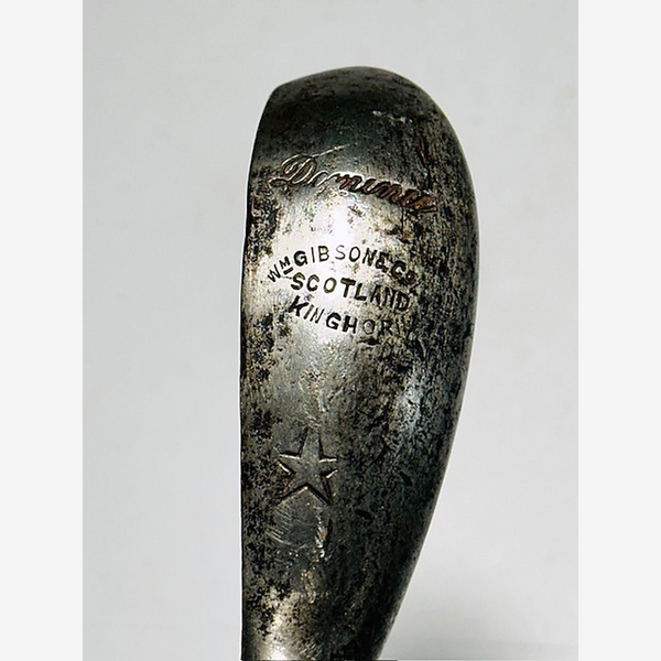 Wm. Gibson & Co. "Dominie" Putter – vintage hickory golf putter, Dominie and star cleek mark stamp