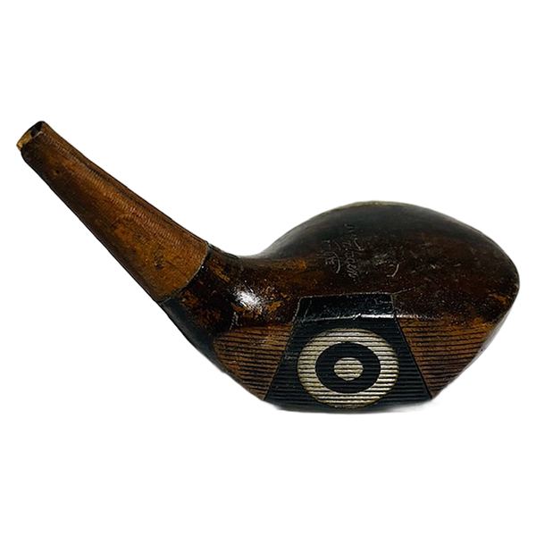 Walter Hagen Deluxe Fancy Face Driver Head (Left-Handed), vintage hickory golf club builder head, face and fancy-face insert