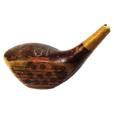 MacGregor Ladies Fancy Face Brassie Head, vintage hickory golf club builder head, profile and face