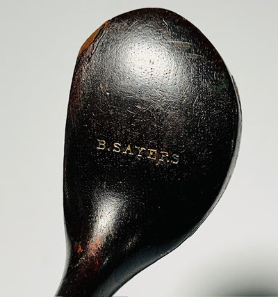 B. Sayers splice-neck driver, vintage hickory golf collector wood