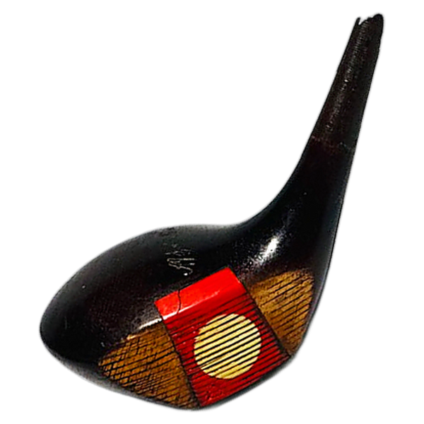 A.G. Spalding & Bros Fancy Face Wood Head, vintage hickory golf club builder head, profile and face