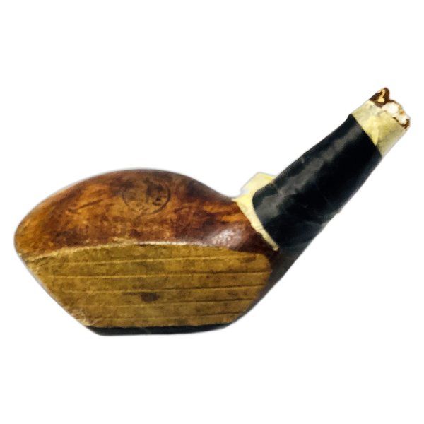 H.B. Wussaw Special Wood Head, vintage hickory golf club builder head, profile and face