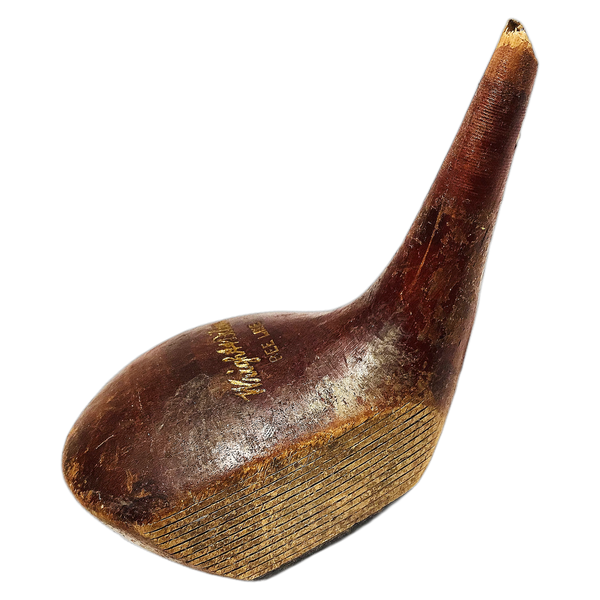 Wright & Ditson Bee Line Driver Head, vintage hickory golf club builder head, profile and face