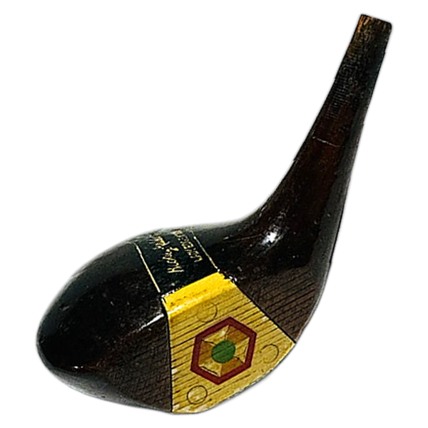 Beckley-Ralston Lady Edgewood Fancy Face Brassie Head, vintage hickory golf club builder head, profile and face