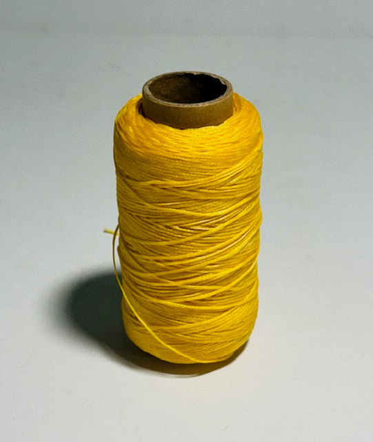 Yellow waxed whipping thread spool hickory golf