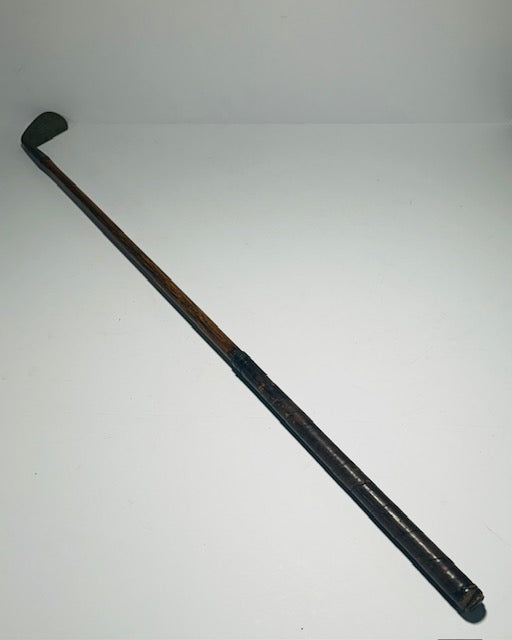 MacGregor Radite mashie hickory golf iron, full club with hickory shaft and leather grip - Alternate View
