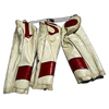 Red & Cream Vinyl Headcovers | Set of Three, Vintage Golf — hickory golf, view 1