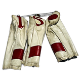 Red & Cream Vinyl Headcovers | Set of Three, Vintage Golf