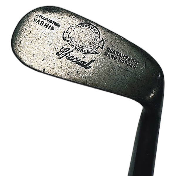 D. Anderson & Sons Wellington Mashie – vintage hickory golf iron, Wellington Mashie and Anderson & Sons stamp