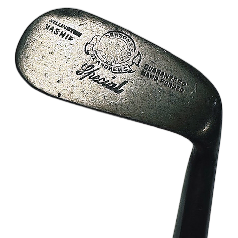 D. Anderson & Sons Wellington Mashie – vintage hickory golf iron, Wellington Mashie and Anderson & Sons stamp