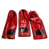 Red Vinyl Headcovers 1-3-4 | Vintage Golf