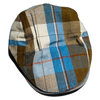Plaid Flat Cap — Pro Shop Hat - Blue, Olive & Rust