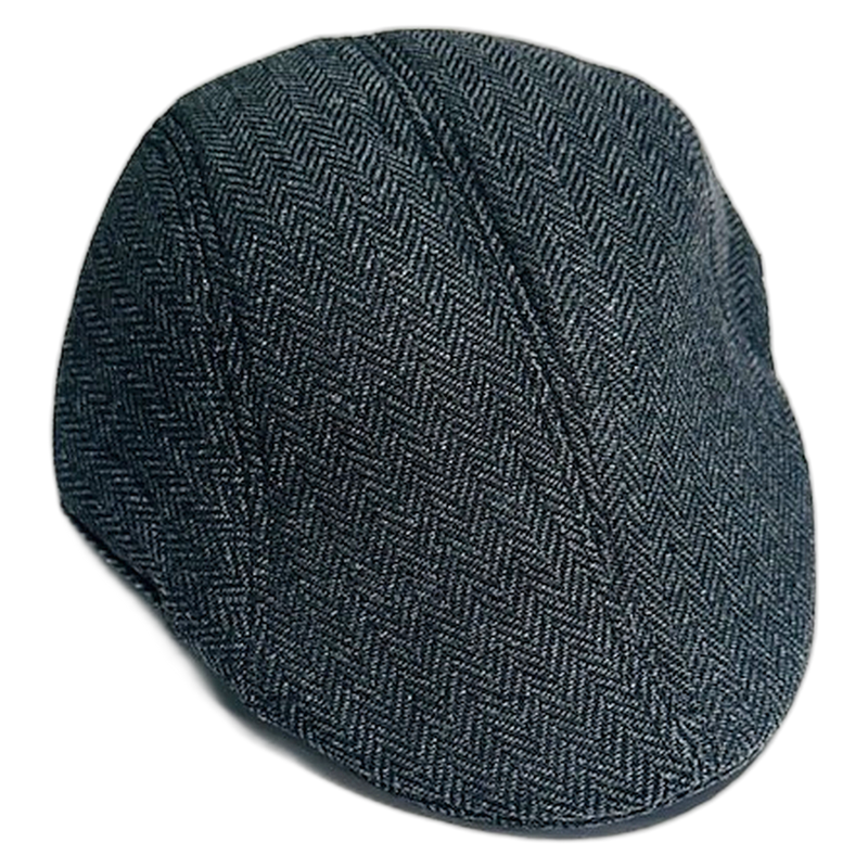 Herringbone Flat Cap — Pro Shop Hat - Charcoal