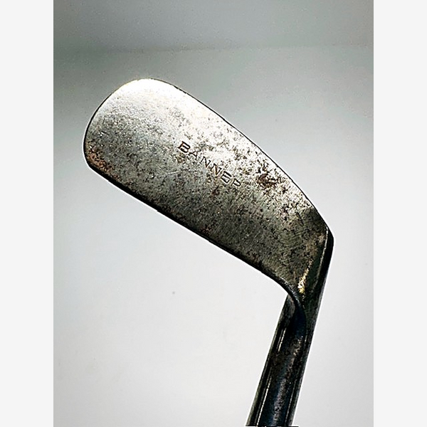 Kroydon Banner 35° Mashie – vintage hickory golf iron, BANNER back stamp