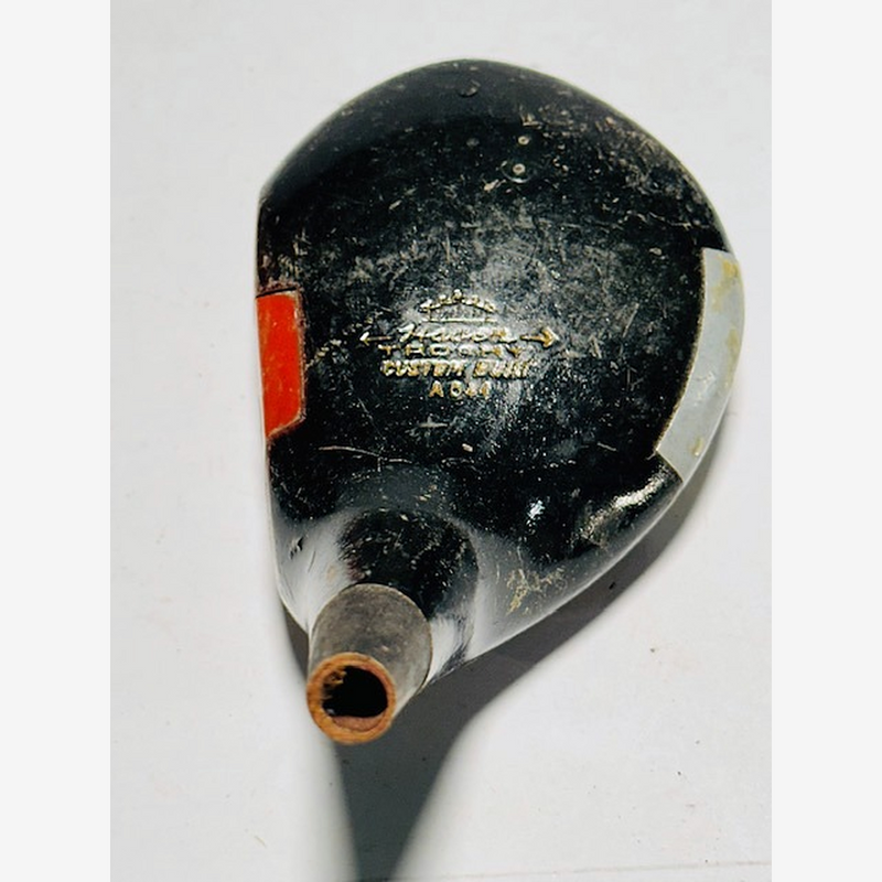 Walter Hagen Trophy Fancy Face Driver Head, vintage hickory golf club builder head, crown stamp