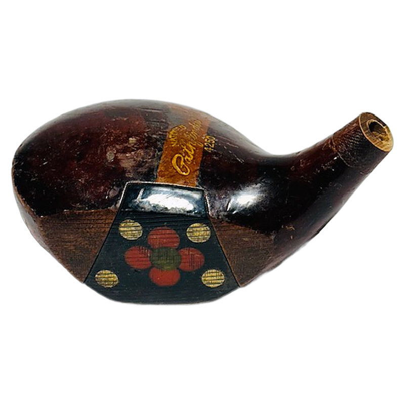 Matched Pathfinder 4250 Fancy Face Brassie Head, vintage hickory golf club builder head, face and fancy-face insert