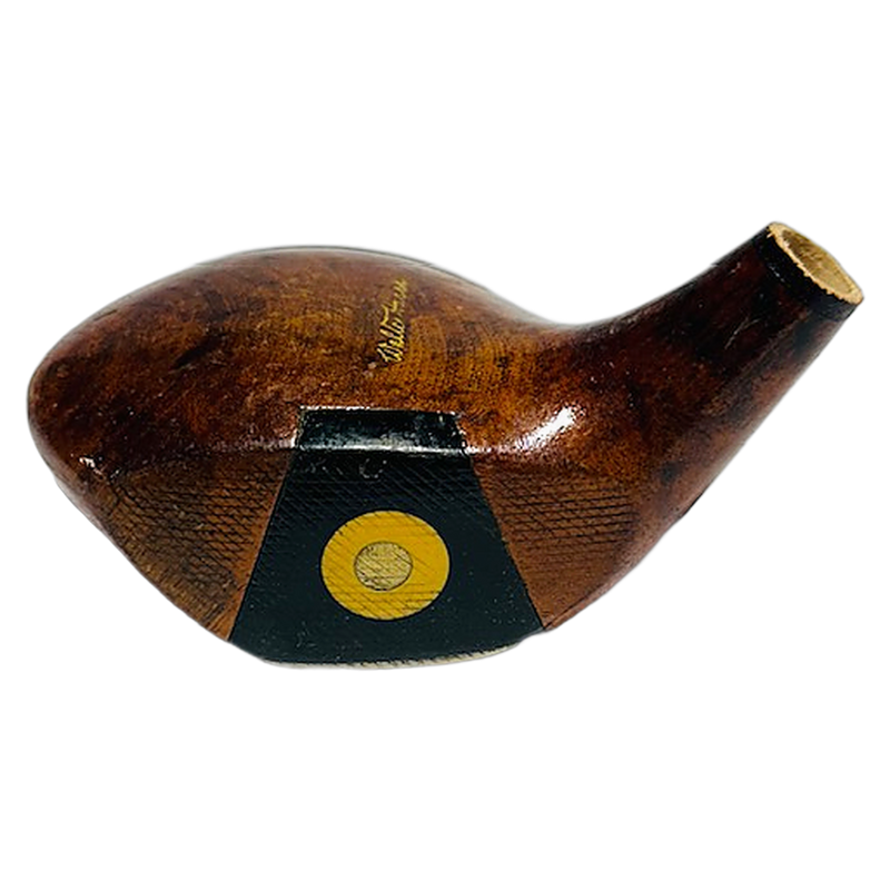 Walter Hagen Signature Fancy Face Brassie Head, vintage hickory golf club builder head, face and fancy-face insert