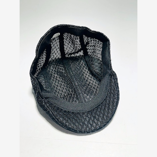 Black Mesh Newsboy Cap — Summer Pro Shop Hat — hickory golf, view 2