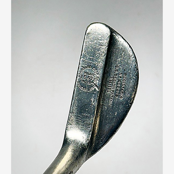 The New "Mills" Ray Model Putter, Upright Lie, 9 oz 12 drs – vintage hickory golf putter, Standard Golf Co. patent marks