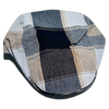 Plaid Flat Cap — Pro Shop Hat - Grey, Tan & Navy