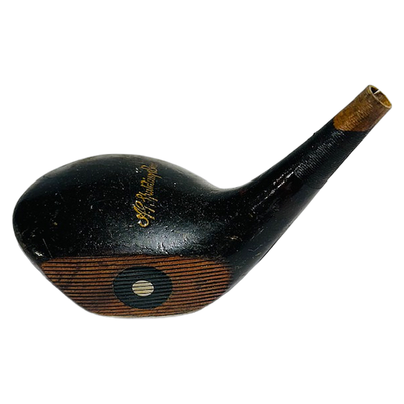 A.G. Spalding & Bros Driver Head, vintage hickory golf club builder head, face and fancy-face insert