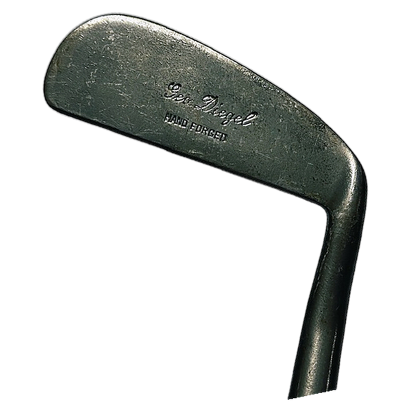 Leo Diegel Hand Forged Offset Putter – vintage hickory golf putter, Leo Diegel signature stamp