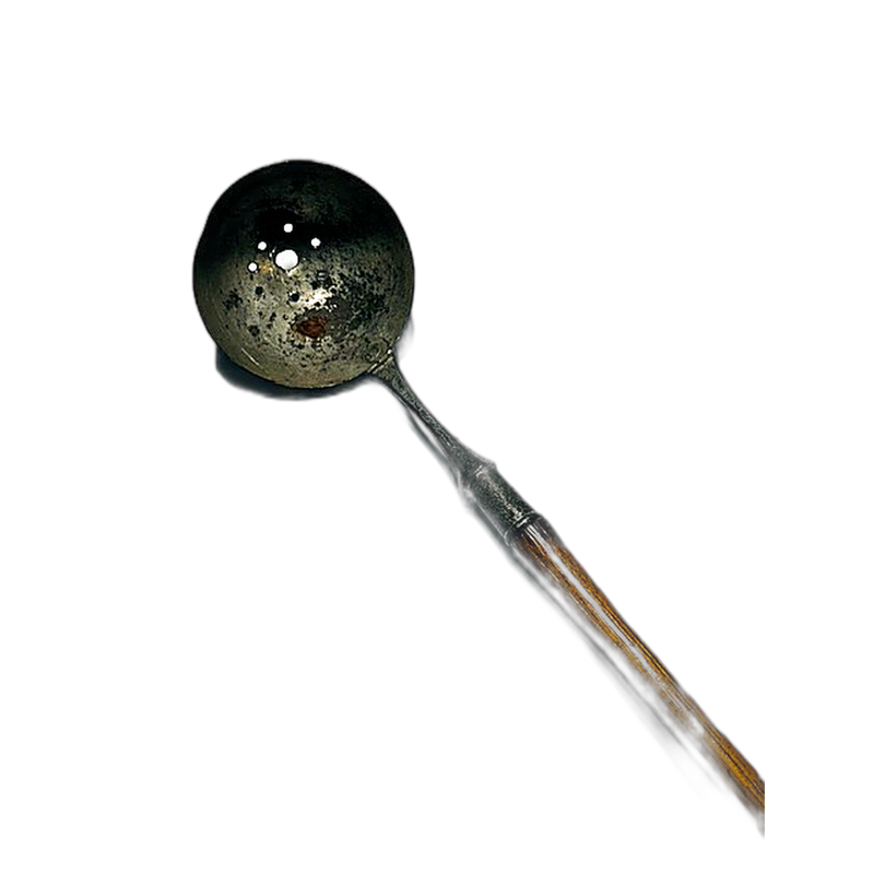 Antique golf ball retriever hickory golf — perforated ladle head on 1920s hickory shaft