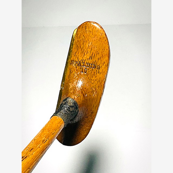 Spalding hickory golf mallet putter, address view