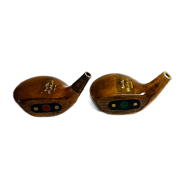 Hillerich Bradsby Braeburn driver and spoon wood head set hickory golf, both heads - Featured Image