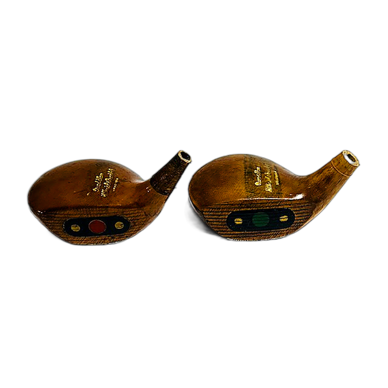 Hillerich Bradsby Braeburn driver and spoon wood head set hickory golf, both heads