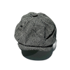 Herringbone Bakerboy Cap Black and Cream Pro Shop Hat