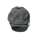 Herringbone Bakerboy Cap Black and Cream Pro Shop Hat