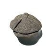 Herringbone Peaky Cap Cream and Brown Hat
