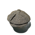 Herringbone Peaky Cap Cream and Brown Hat