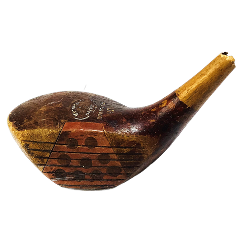 MacGregor Ladies Fancy Face Brassie Head, vintage hickory golf club builder head, profile and face