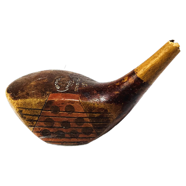 MacGregor Ladies Fancy Face Brassie Head, vintage hickory golf club builder head, profile and face