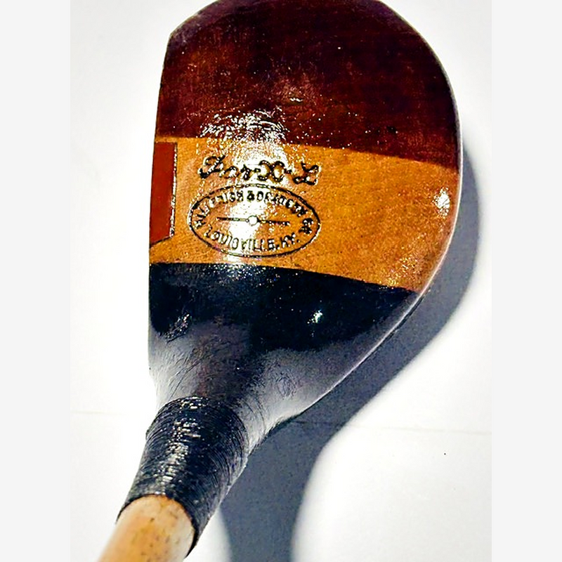 Par X Hillerich and Bradsby Louisville oval stamp, hickory golf