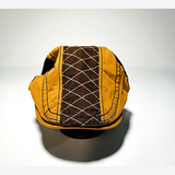 Quilted Diamond Flat Cap Tan and Chocolate Pro Shop Hat