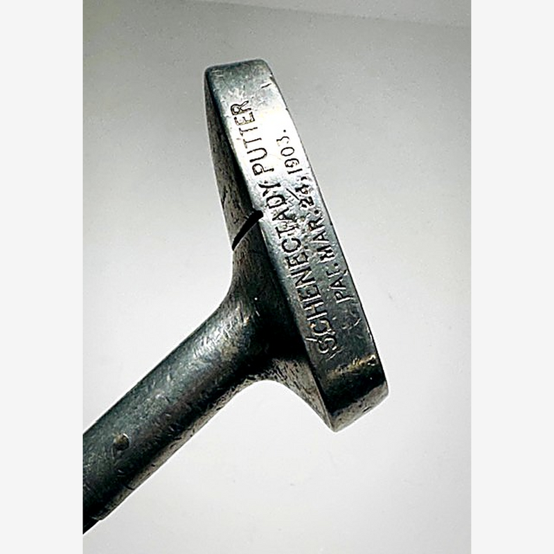 Schenectady hickory golf putter, address view