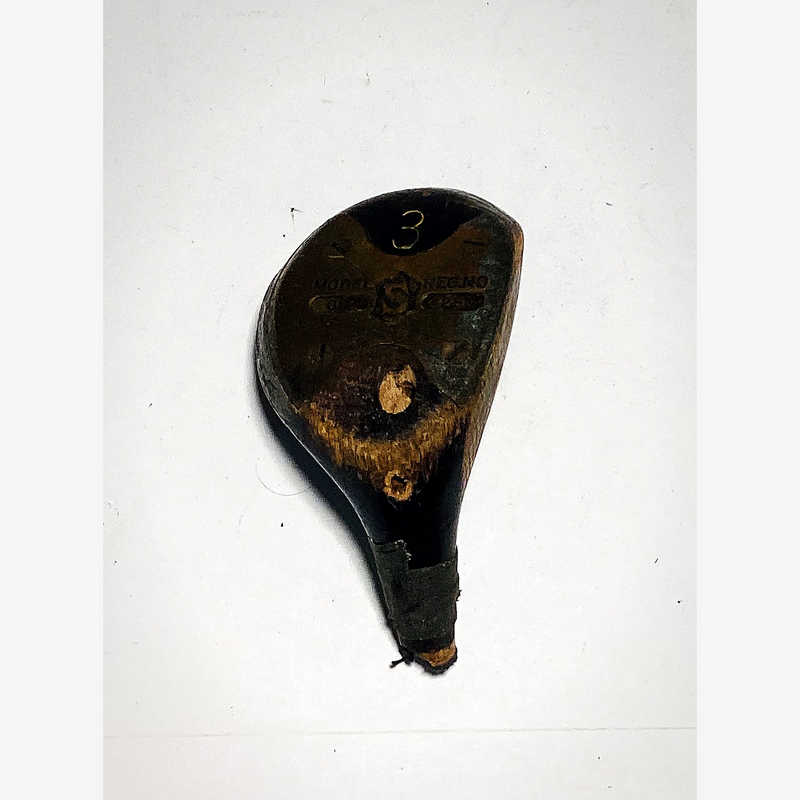 Wilson Ralph Guldahl Cup Defender No. 3 Spoon Head, vintage hickory golf club builder head, detail