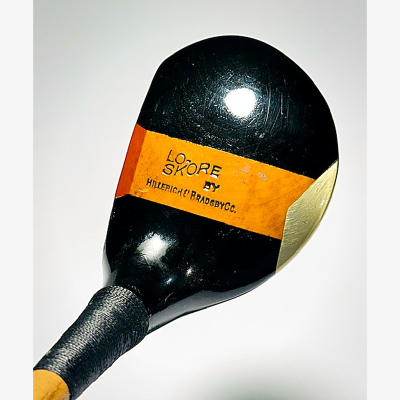 Lo Skore Hillerich and Bradsby crown stamp, hickory golf