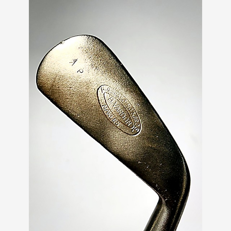 Harry Vardon Spalding iron head detail, hickory golf