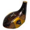 Burrkey-Bilt Monogram Fancy Face Brassie Head, vintage hickory golf club builder head, profile and face