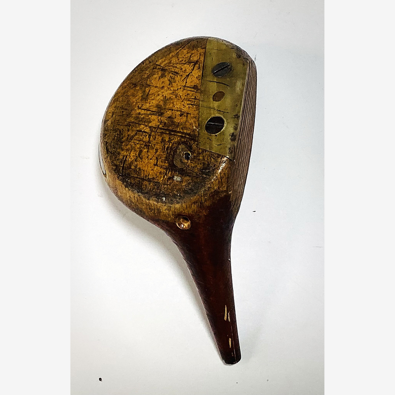 H.E. Pearse Wood Head, vintage hickory golf club builder head, sole and soleplate