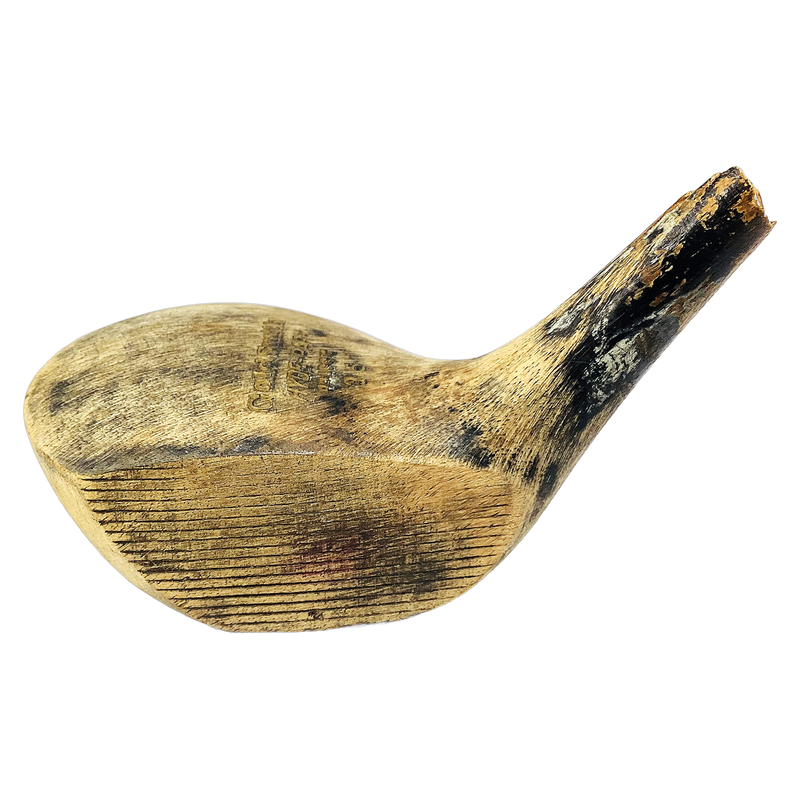 Goldsmith Hyde Park Brassie Head, vintage hickory golf club builder head, profile and face