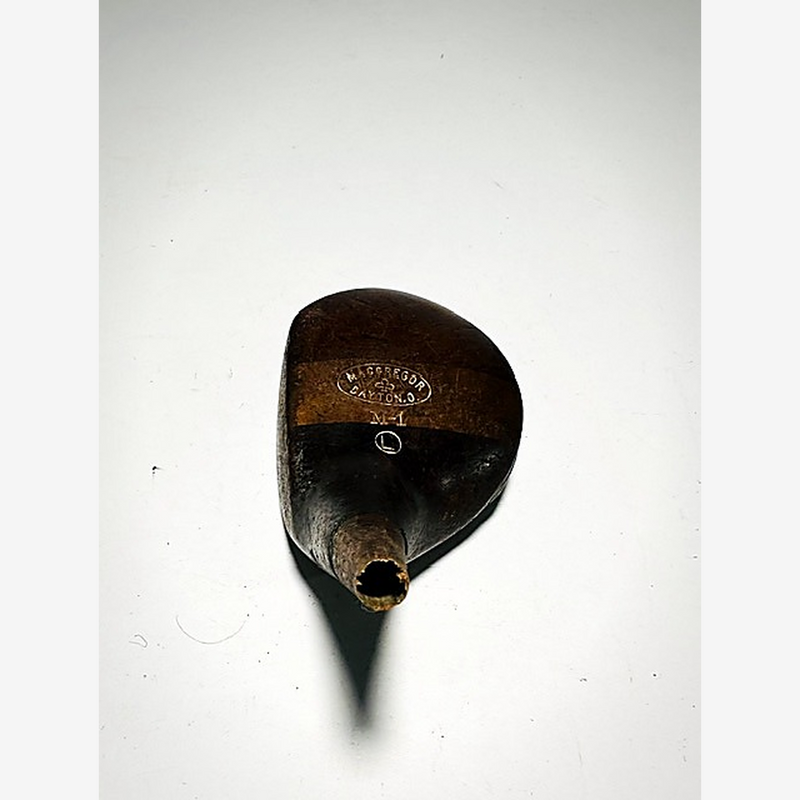 MacGregor M-1 Ladies Driver Head, vintage hickory golf club builder head, detail