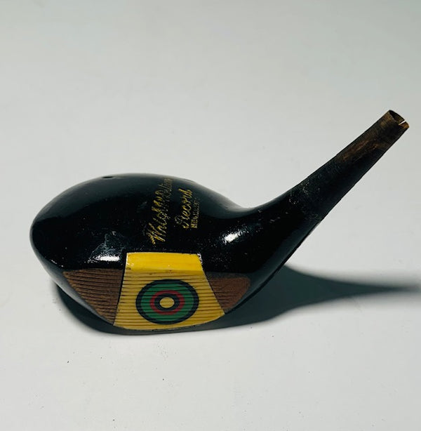 Wright & Ditson Record fancy face driver head, vintage hickory golf club builder head - Featured Image